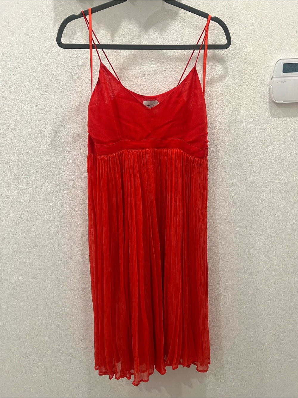 HD in Paris - Anthropologie- Red Satin Dress Top